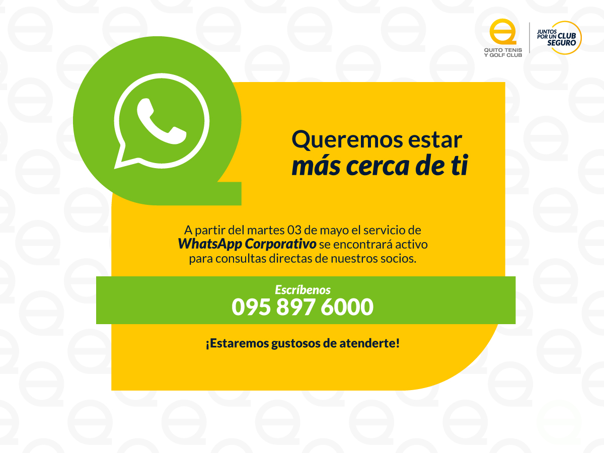 Comunicado WhatsApp QTGC Ecuador