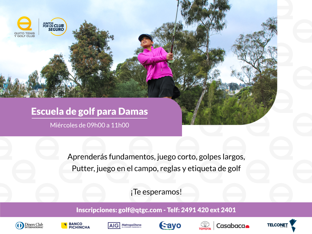 Escuela de golf para damas QTGC Ecuador