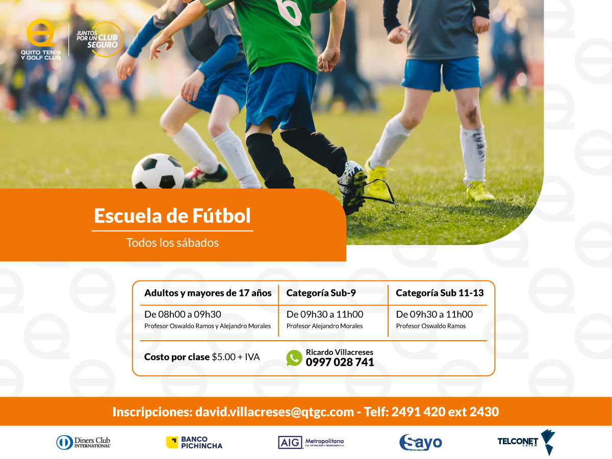 Escuela de futbol QTGC Ecuador