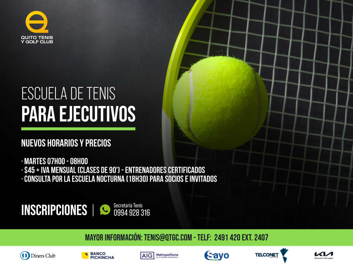 Escuela de tenis para Ejecutivos QTGC Ecuador